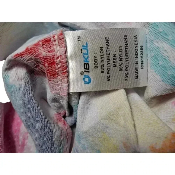 ibkul Sun Protection Shirt Top L 1/4 Zip Mock Colorful mesh detail perfect! - Picture 8 of 9